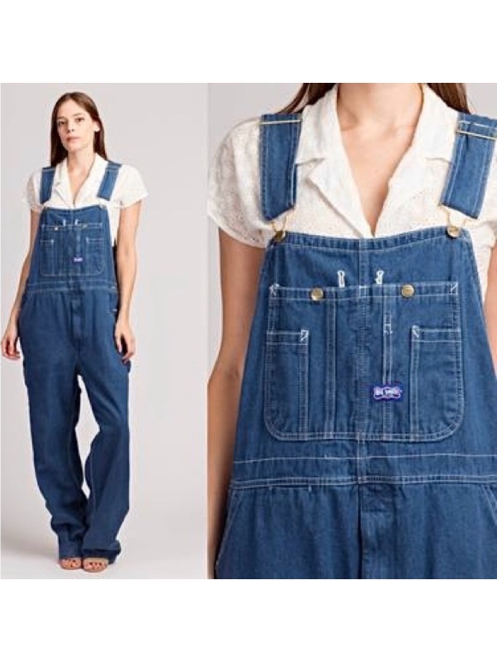 BIG SMITH Denim Bib Overalls 36x32